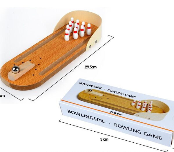 Children's educational wooden toys wooden mini bowling parent-child interactive decompression creative table games toys